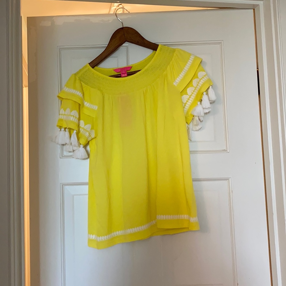Yellow Lily Pulitzer top